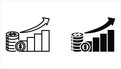 Inflation vector Icons set. Symbol of financial interests. Linear style inflation icon. Vector illustration isolated on white background.