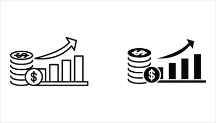 Inflation Icon set. Symbol of financial. Vector illustration for web design. Isolated on white background.