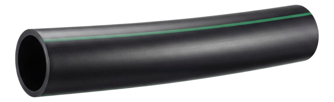 Flexible, high-density polyethylene pipe for residential water supply, crack-resistant.