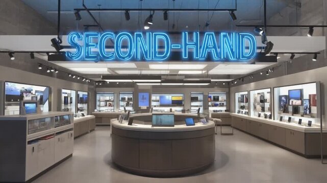 Second-hand electronics store.