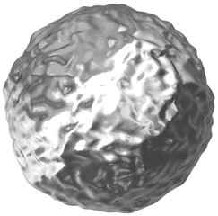 Luxury iron nugget with stone texture, 3D render