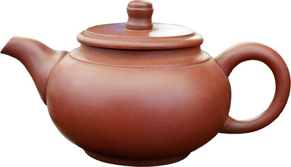 Teapot against a white background.
