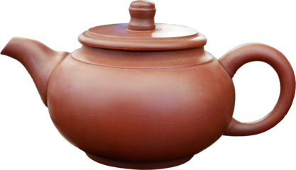 Teapot against a white background.