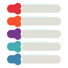 Obraz premium FIVE STEP LONG BAR INFOGRAPHIC