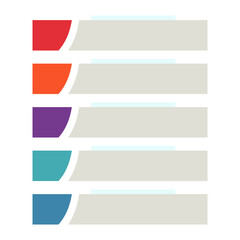 Obraz premium FIVE STEP LONG BAR INFOGRAPHIC