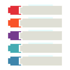 FIVE STEP LONG BAR INFOGRAPHIC