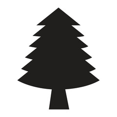 Fototapeta premium Black Christmas Icon. Christmas tree vector icon ,
