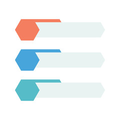 Obraz premium THREE STEP MODERN INFOGRAPHIC