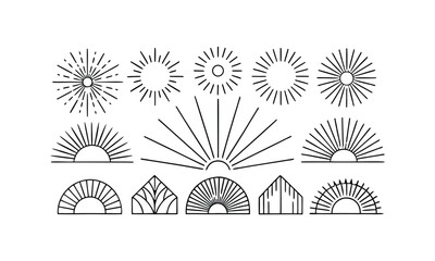 Vector illustration of trees and house with floral and nature elements