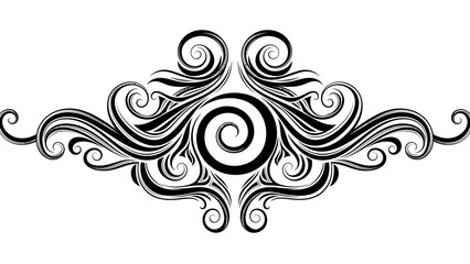 Fototapeta premium Elegant Swirls Decorative Ornament Vector on Isolated White Background