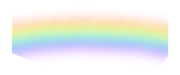 Translucent rainbow arcing from afar to the foreground. Isolated element for Your design transparent background