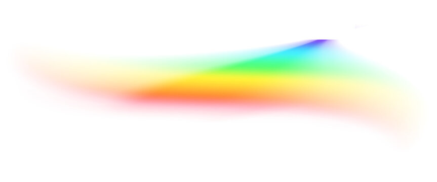 Crystal rainbow prism with crystal light, transparent background and crystal sparkle in PNG crystal spectrum overlay