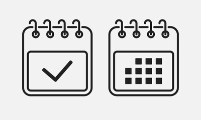 Set icons page calendar - done and schedule
