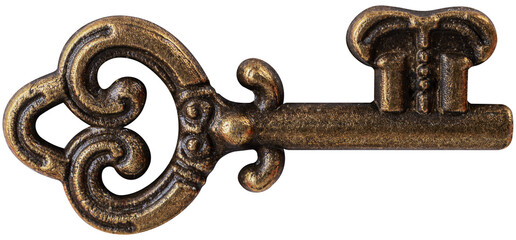 Golden heart shape key © Ratchapon