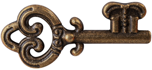 Golden heart shape key