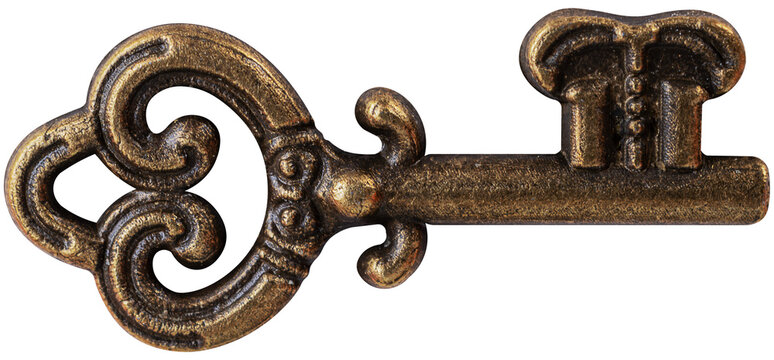 Golden heart shape key