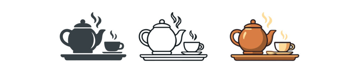 cozy home steaming teapot on tray