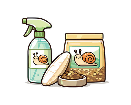pet snail snail care kit with spray bottle cuttlebone and food