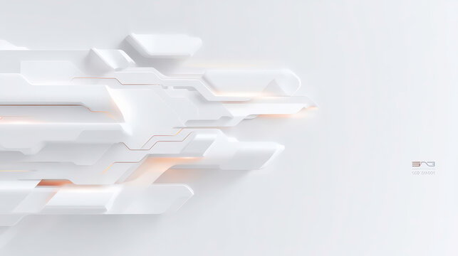 Abstract grey circuit line technology pattern on white background illustration - Powered by Adobe