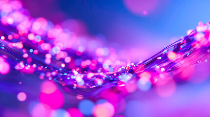 Abstract technology background with glowing nodes and lines for network