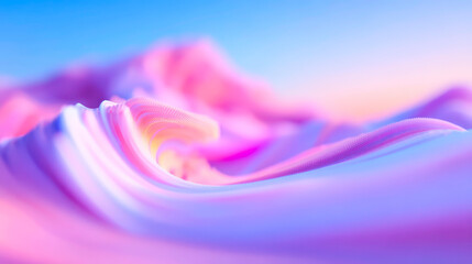 Abstract wave particles creating colorful flowing digital landscape background