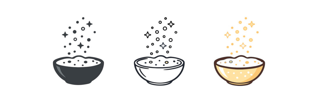 fermentation wild yeast particles floating above bowl minimal style