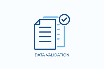 Data Validation Icon Or Logo Isolated Vector Illustration
