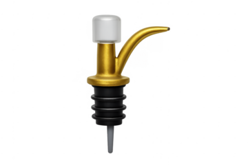 Gold bottle pourer barware accessory for mixing drinks