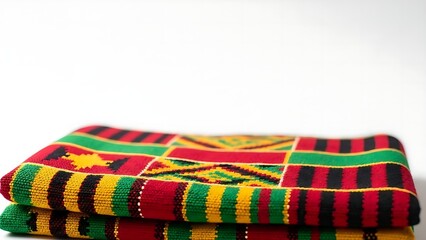 Kente cloth fabric African traditional textile.