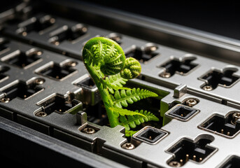 High-speed macro photography of a dynamic milk splash forming a perfect arch on a blue background.