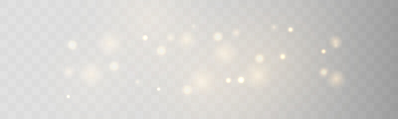 Golden glowing dust spreads gently with delicate bokeh. Tiny particles add magical luxurious charm. Perfect overlay for elegant holiday and seasonal designs vector © Romstock