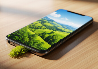 Graceful dancer performing a dynamic leap with colorful blue and yellow paint splashes in a studio.