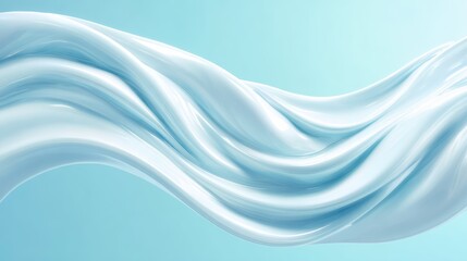 Obraz premium Abstract flowing liquid silk fabric with soft light and shadow on a blue background