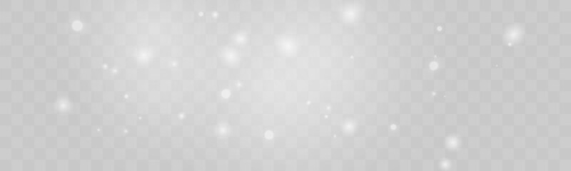 White luminous dust drifts gently across the scene. Tiny sparkling particles create calm magical effects. Perfect for minimal holiday and winter overlays vector © Romstock