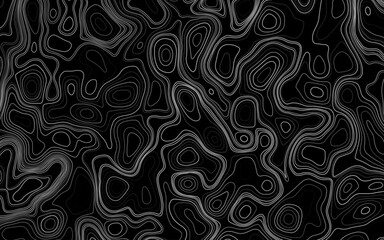 Topographic map like Abstract Backdrop. Seamless Topographic Contour Lines Vector illustration