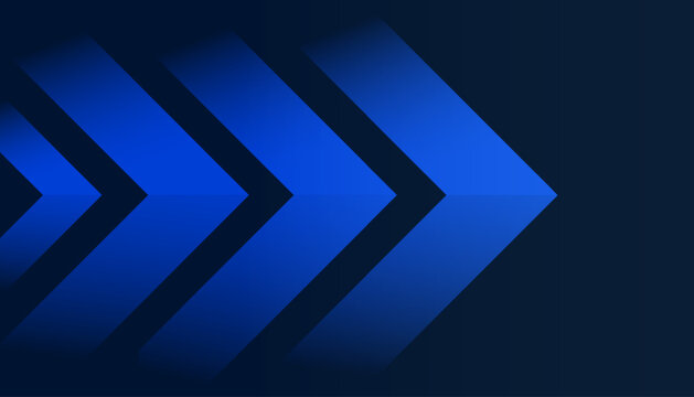 Blue abstract arrow direction background with modern chevron design
