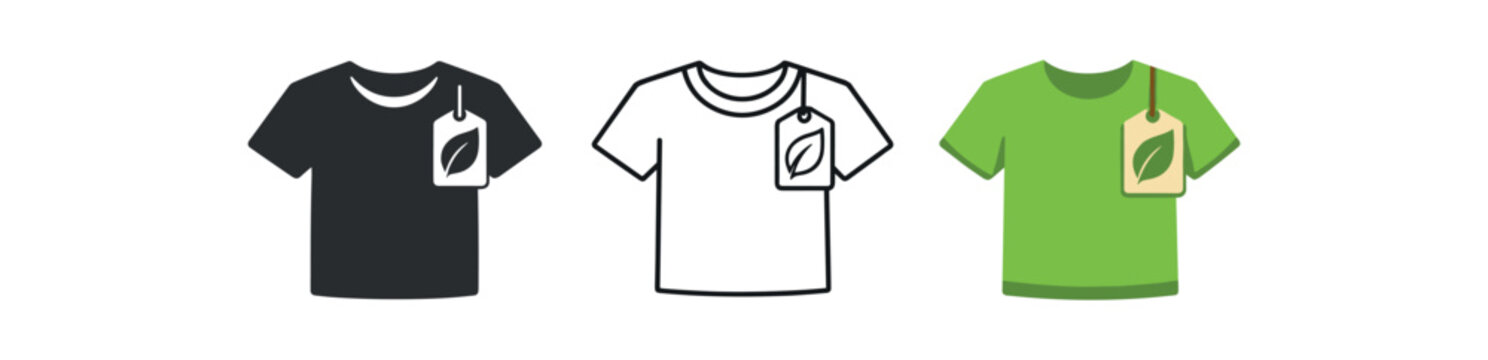 eco friendly innovation sustainable fashion t shirt with leaf tag