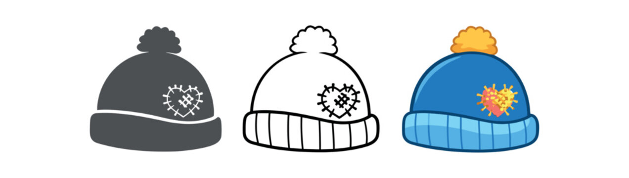 visible mending knit hat with bright darning over tiny moth hole on side