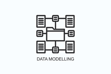 Data Modelling Icon Or Logo Isolated Vector Illustration