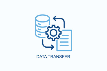 Data Transfer Icon Or Logo Isolated Vector Illustration