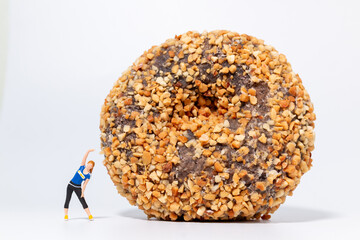 Exercise and Sweet Food Balance Concept