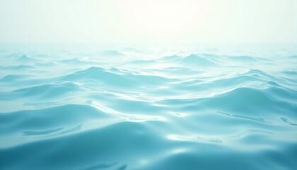 Soft blue ocean wave abstract background illustration