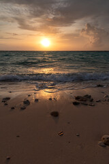 Awesome subset seascape in Maldives Island