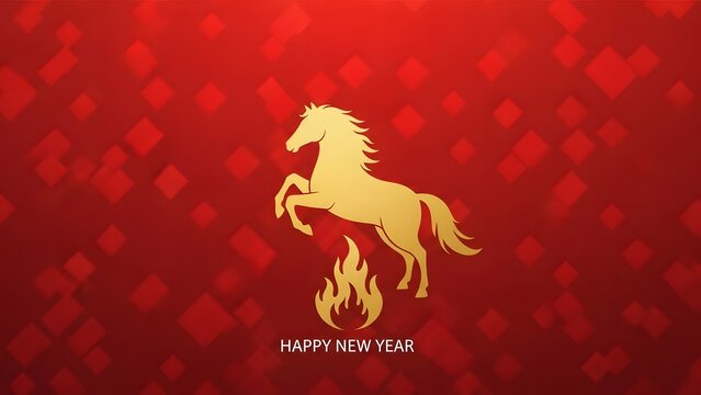 Ferrari logo with flames on red background design
