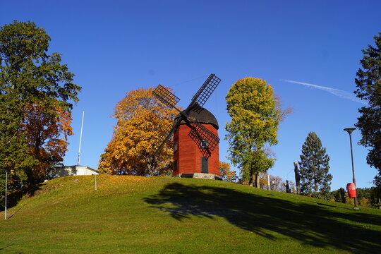 The old historical mill and buildings of S&ouml;derk&ouml;ping with traditional filming location of Astrid Lindgrens Madicken, Sweden