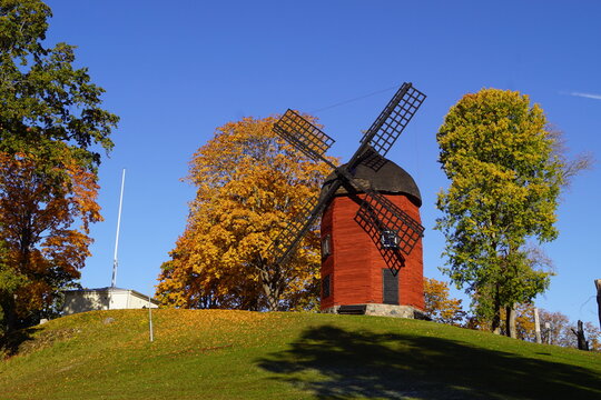 The old historical mill and buildings of S&ouml;derk&ouml;ping with traditional filming location of Astrid Lindgrens Madicken, Sweden