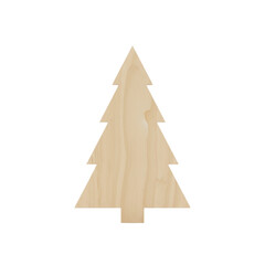 Obraz premium Blank Plywood Christmas Tree Cutout Mockup