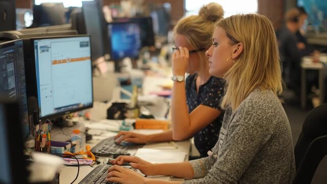 Team collaborating on redesigning job profiles to enhance workflow and productivity across departments.