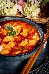 Chinese chicken sweet and sour sauce.