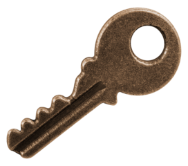 Classic bronze old key